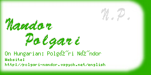 nandor polgari business card